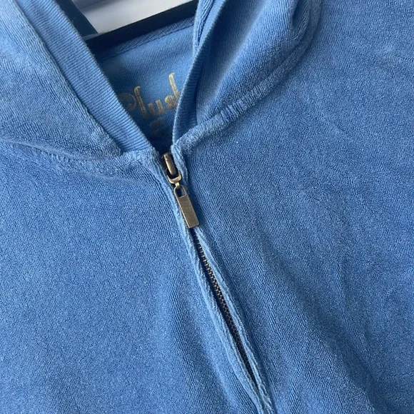 Baby blue Terry cloth zip up - Picture 2 of 5
